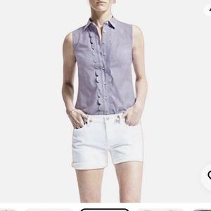 BANANA REPUBLIC Sleeveless Riley
Scalloped Button Down Shirt